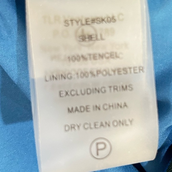 Anthropologie Blue & Red Poppy Knee-Length lined Pencil Skirt back Slit size 4 - Picture 11 of 11